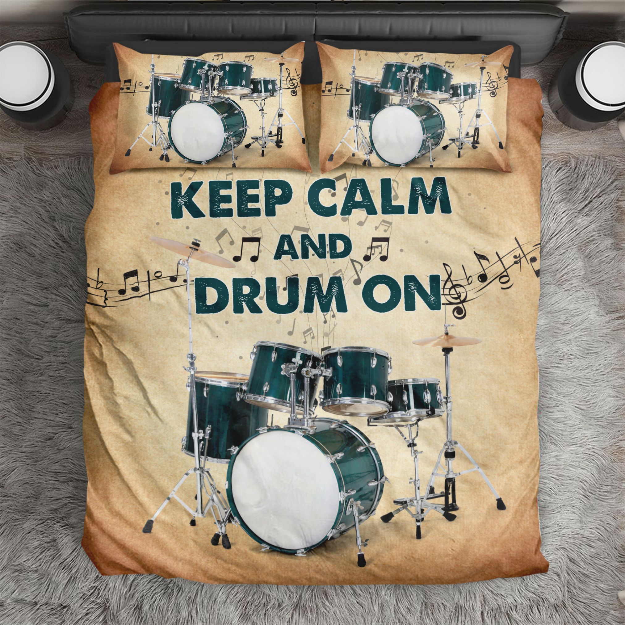 Keep Calm And Drum On Bedding Set