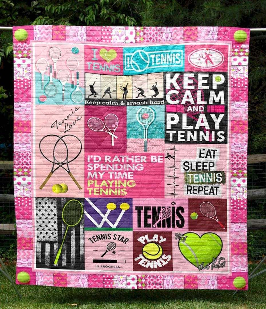 Keep Calm And Play Tennis PK290562 Quilt Blanket