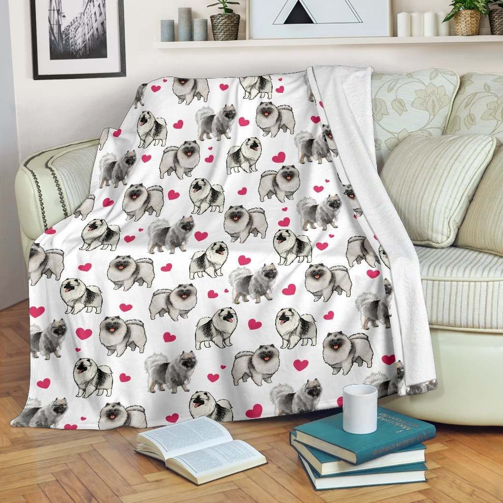 Keeshond Heart Blanket