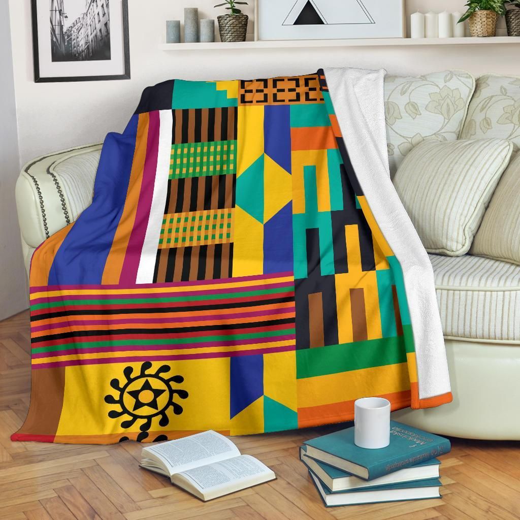 Kente Pattern 3 Sherpa Fleece Blanket