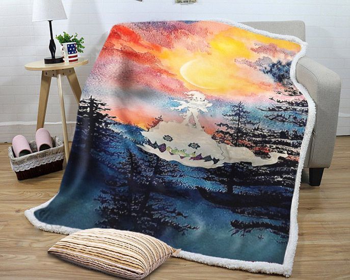 Kid Cudi Ghost Sherpa Fleece Blanket