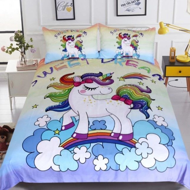 Kid Cute Unicorn Bedding Set