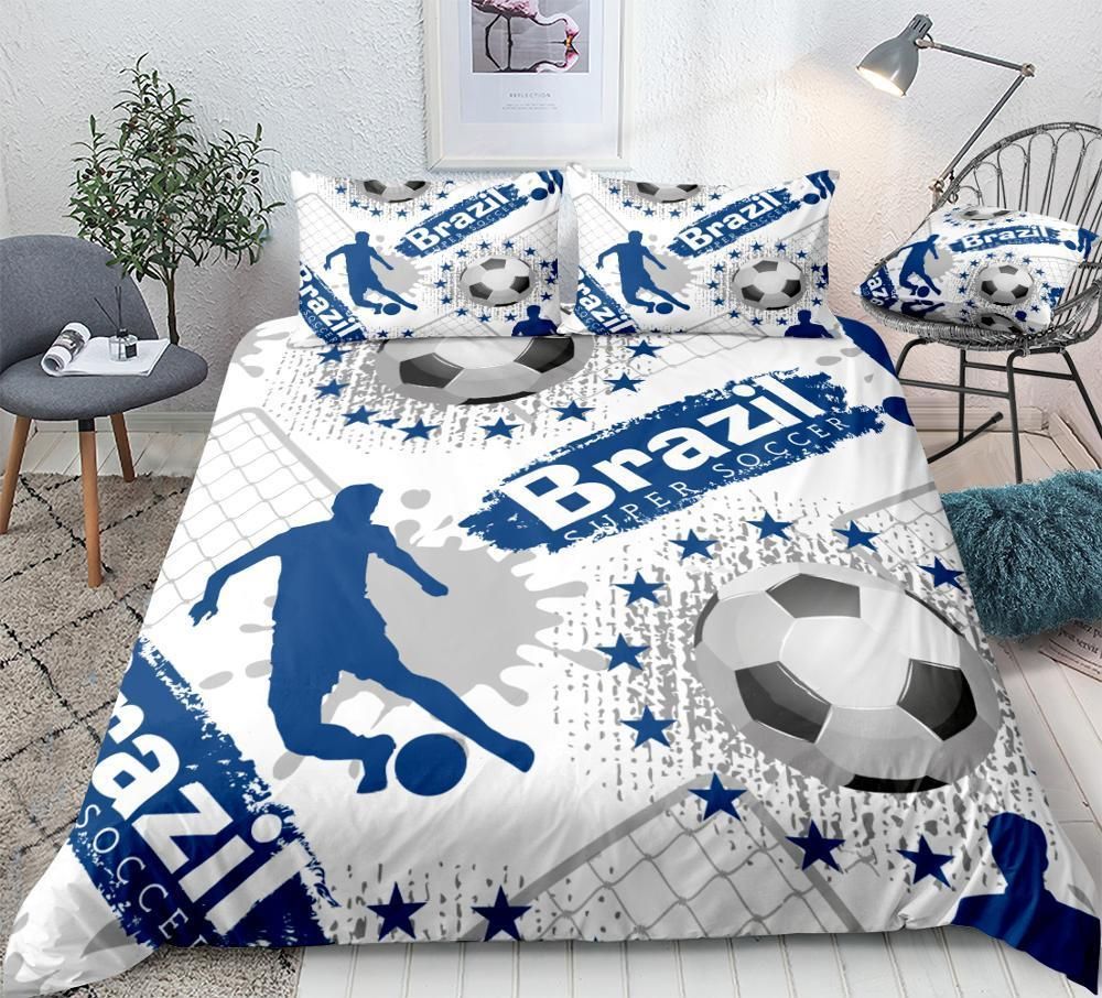Kids Boys Soccer Ball Bedding Set