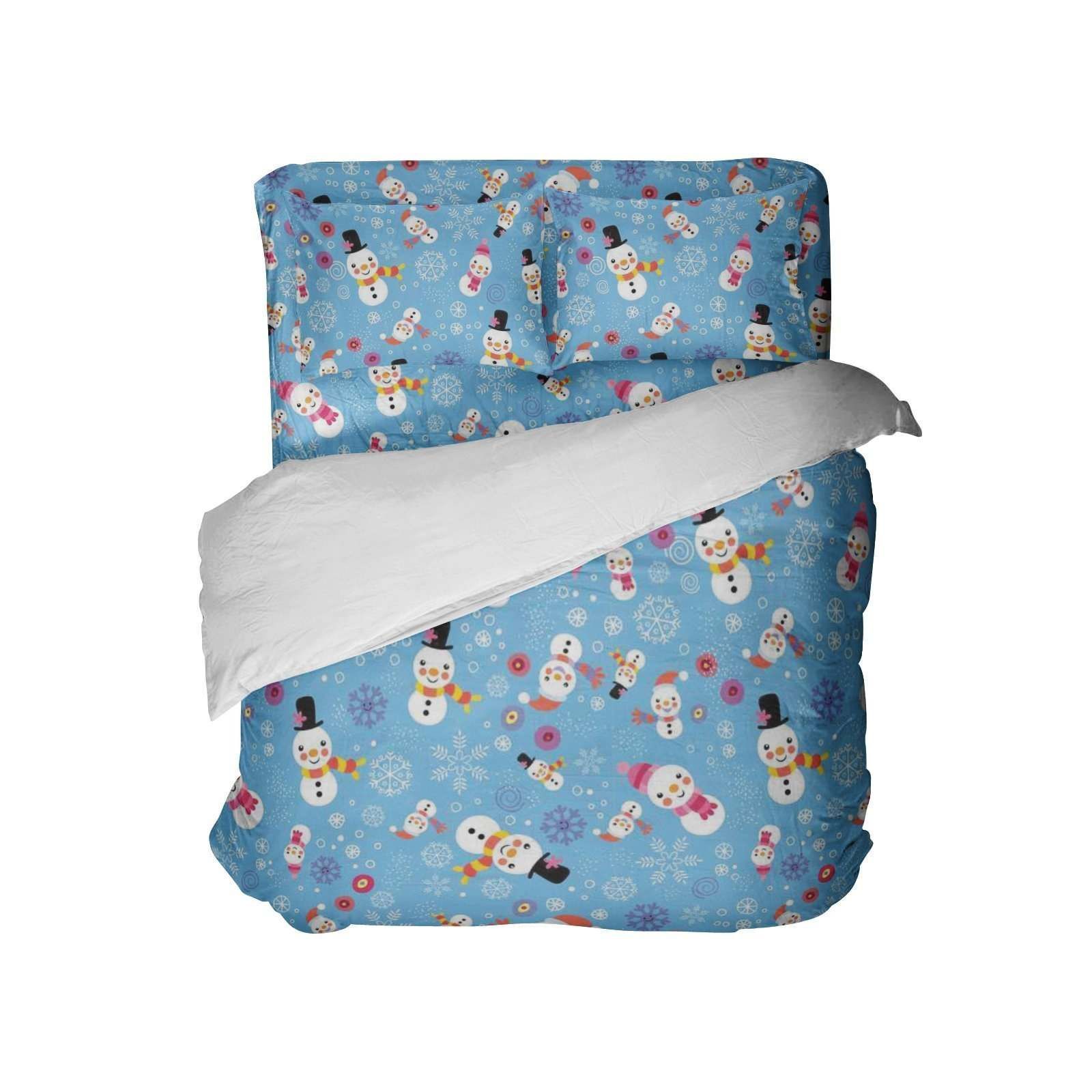 Kids Christmas Snowman Bedding Set