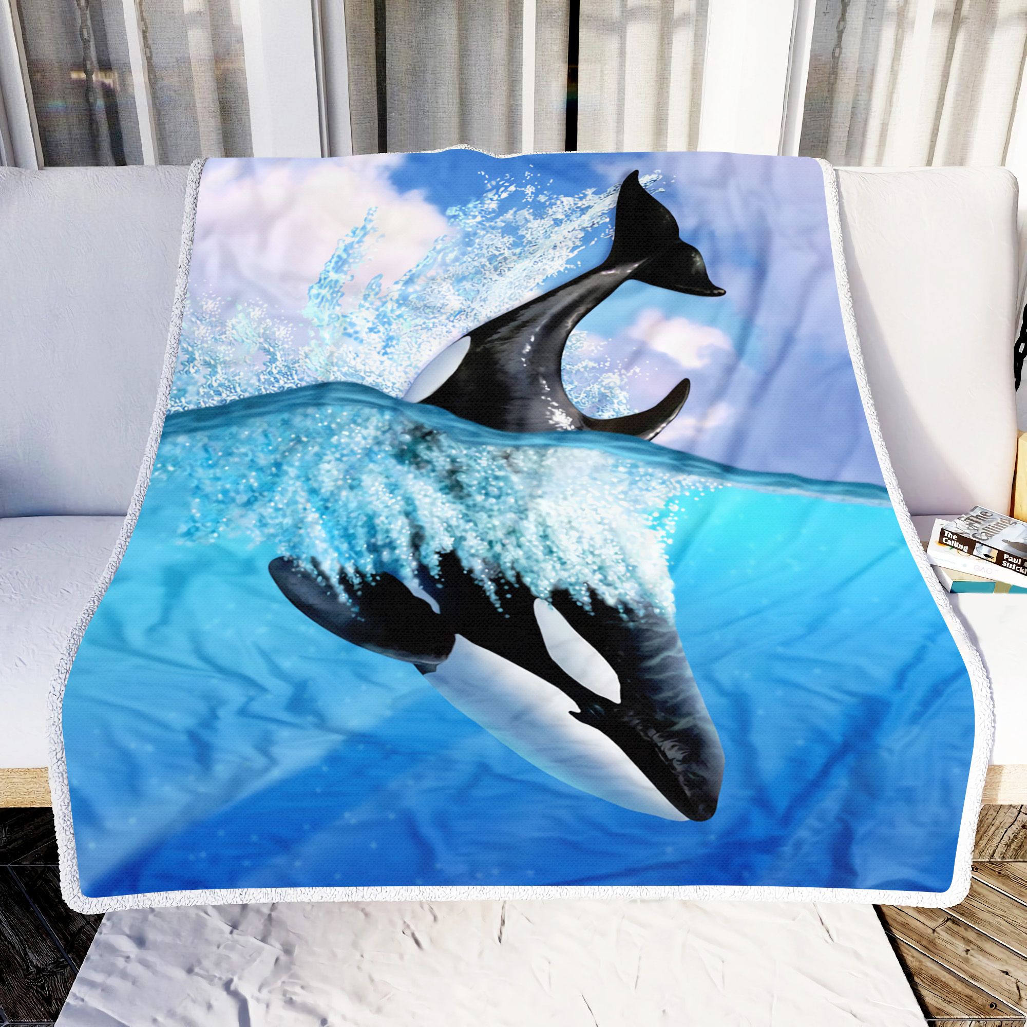 Killer Whale Fleece Blanket