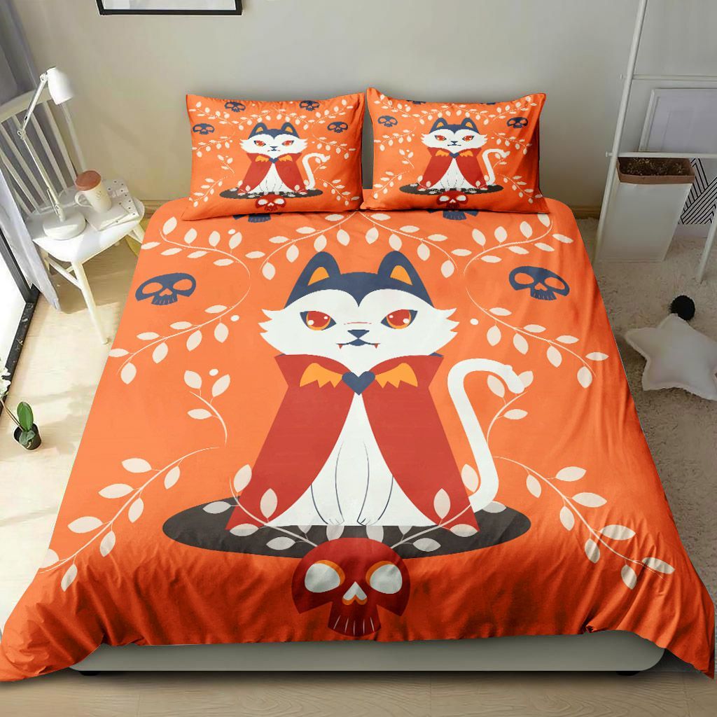 King Cat Happy Halloween Bedding Set