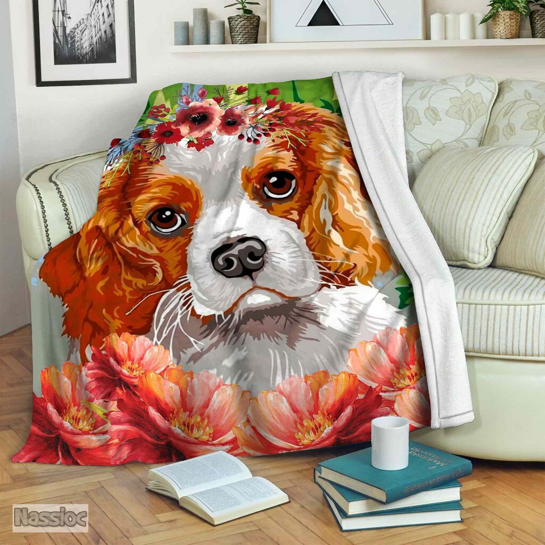 King Charles Spaniel Fleece Blanket