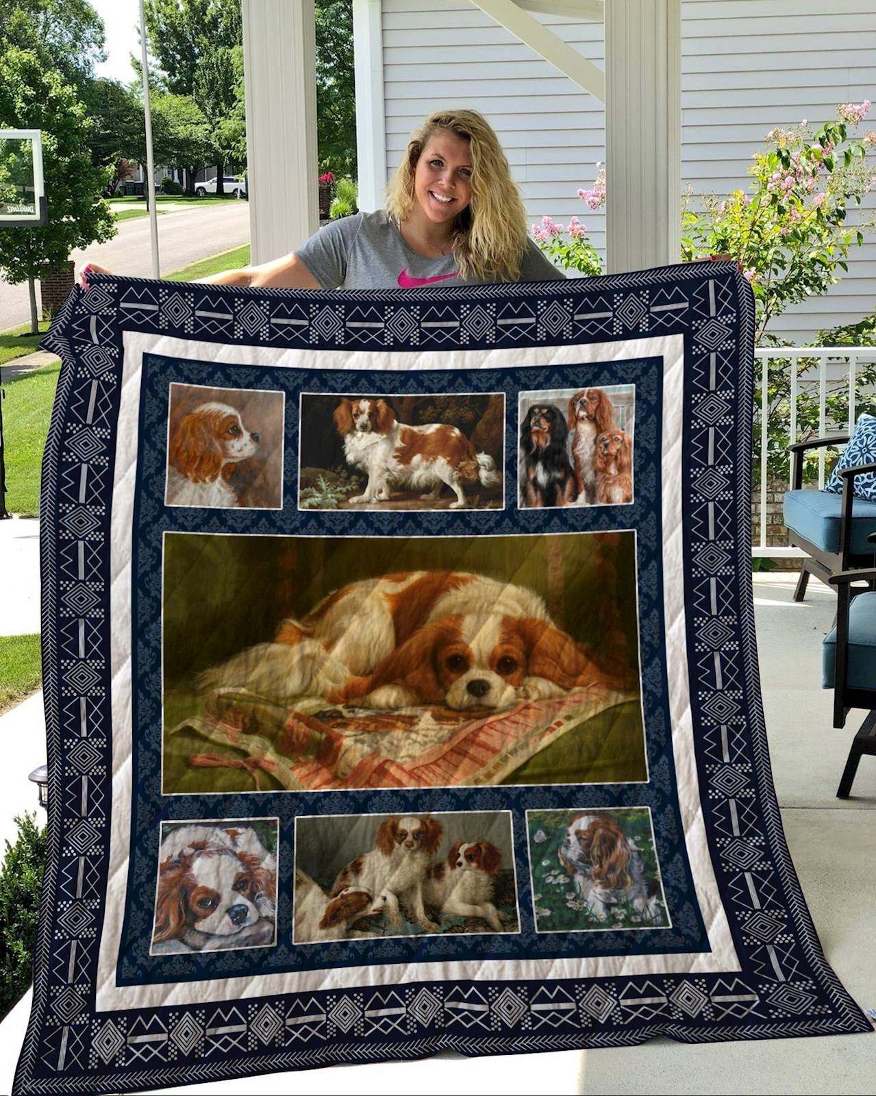 King Charles Spaniel Quilt Blanket DHC2911222VT