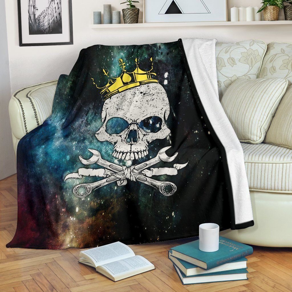 King Mechanic Sherpa Fleece Blanket
