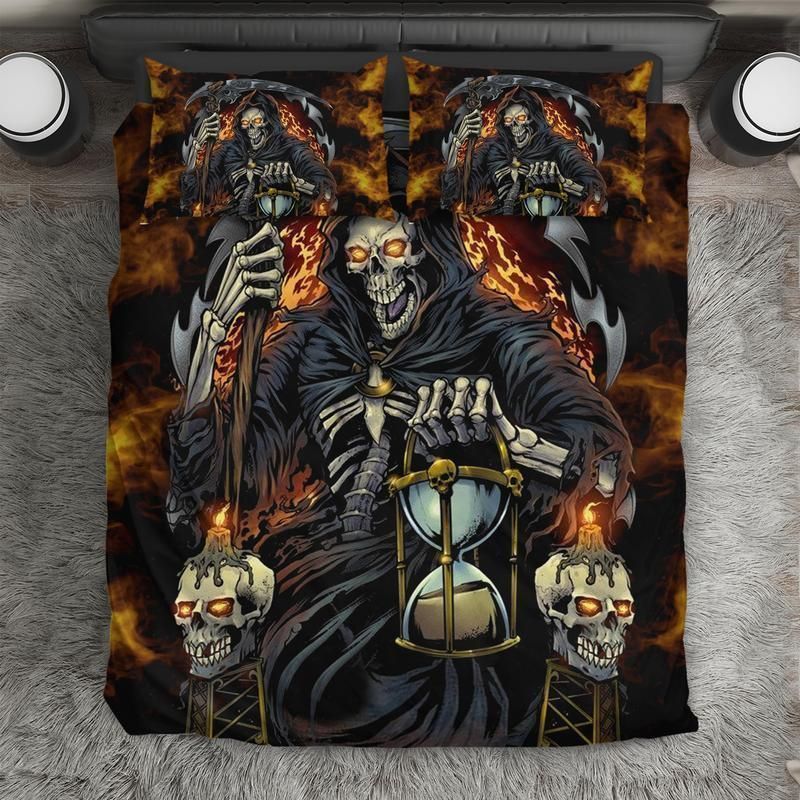 King Poker Skull Bedding Set
