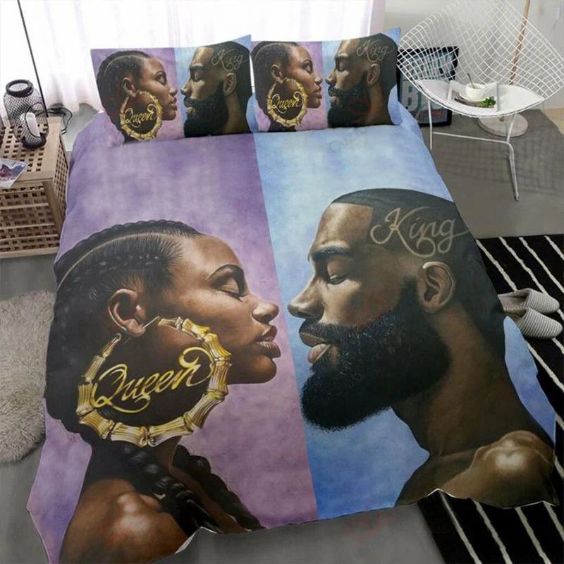 King & Queen Black Bedding Set