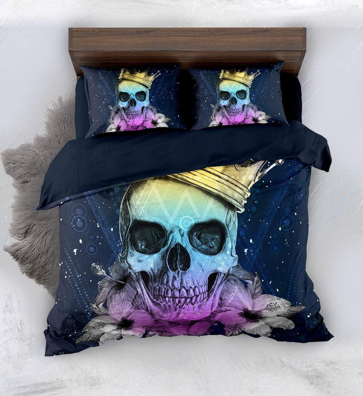 King Skull Of Galaxy Bedding Set
