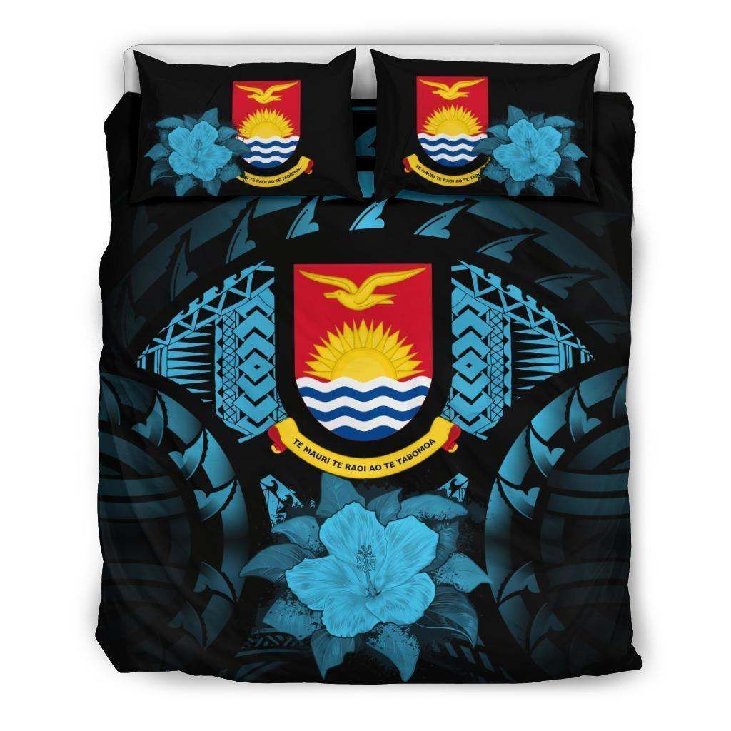 Kiribati Blue Hibiscus Bedding Set