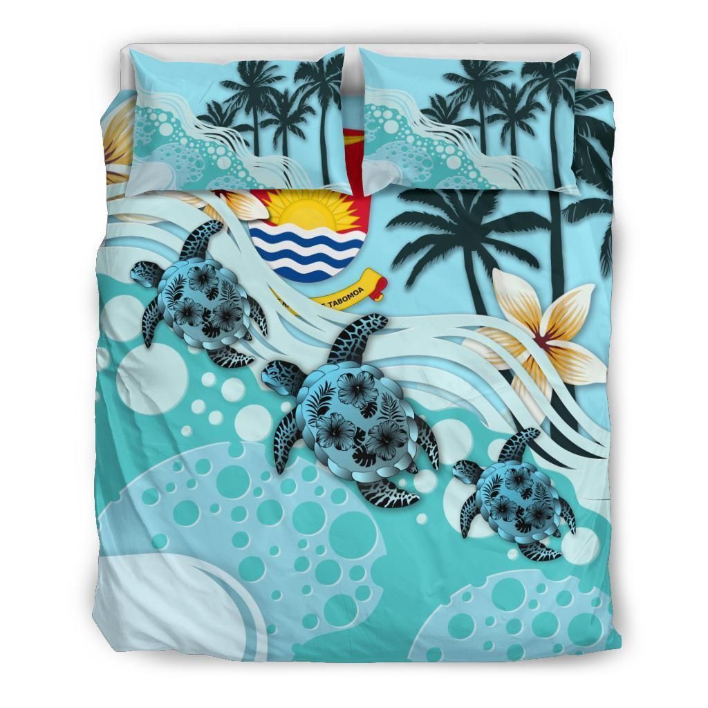 Kiribati Blue Turtle Hibiscus Bedding Set
