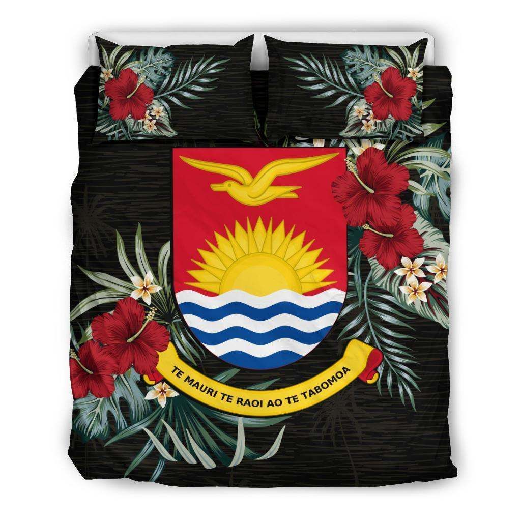 Kiribati Hibiscus Coat Of Arms Bedding Set