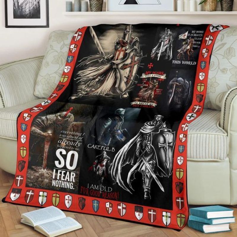 Knight Templar God Sherpa Fleece Blanket