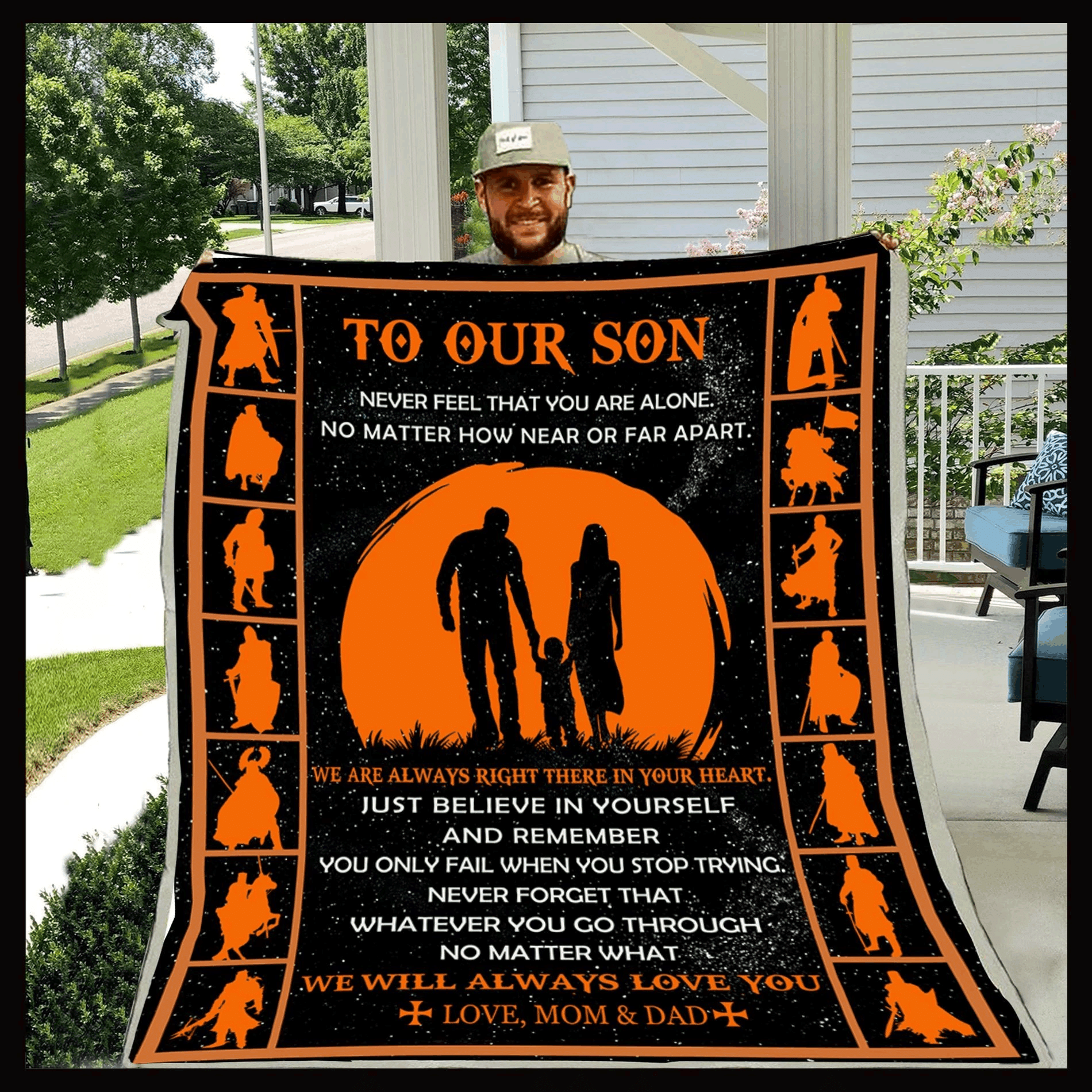 Knight Templar Mom And Dad To Son Never Feel That Sherpa Fleece Blanket