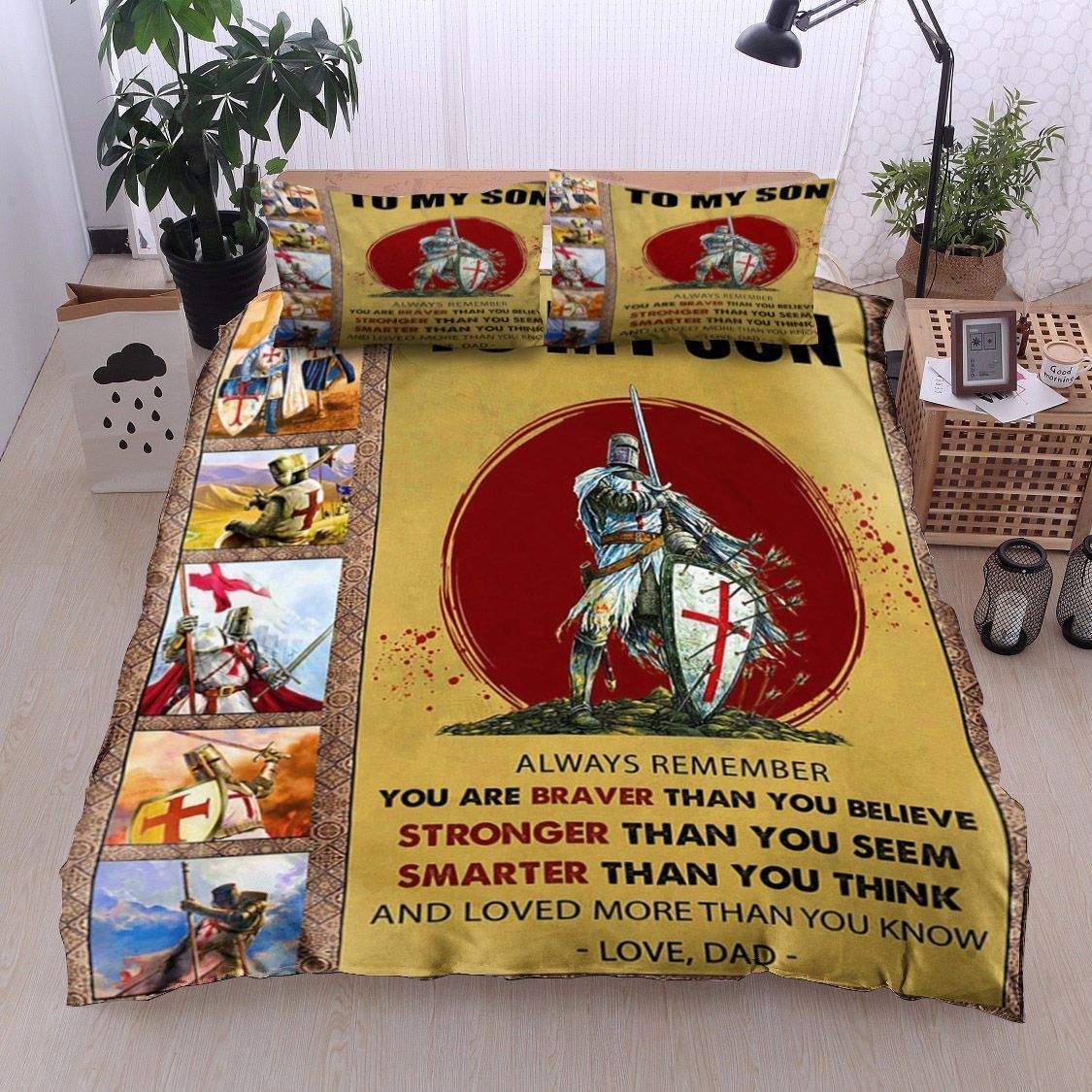 Knight Templar Mom To Son Bedding Set