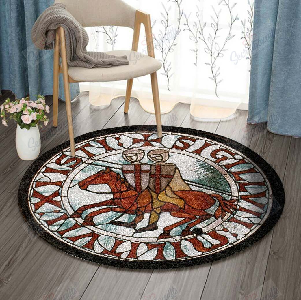 Knights Templar Round Carpet