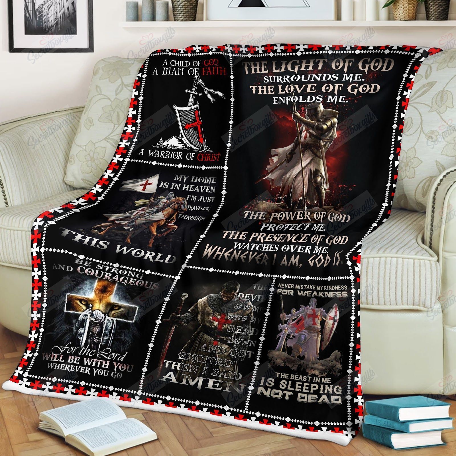 Knights Templar Fleece Blanket