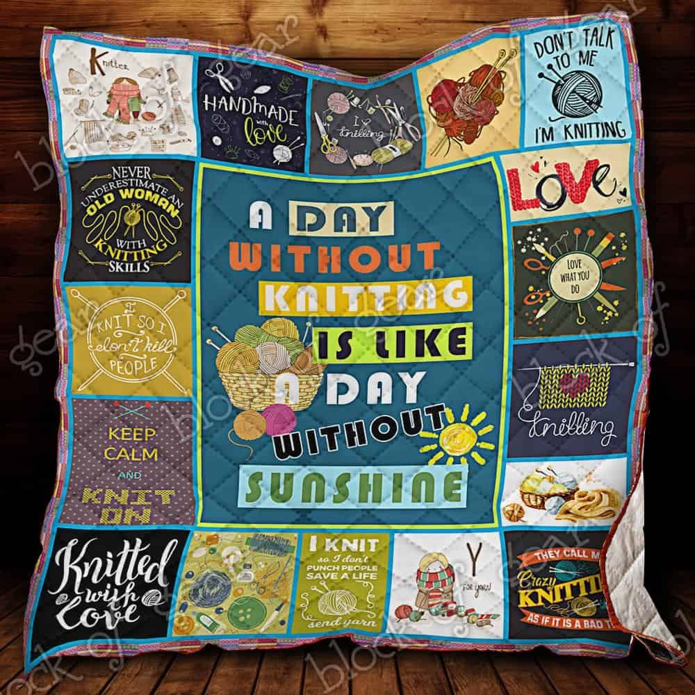 Knitting CL19100500MDQ Quilt Blanket