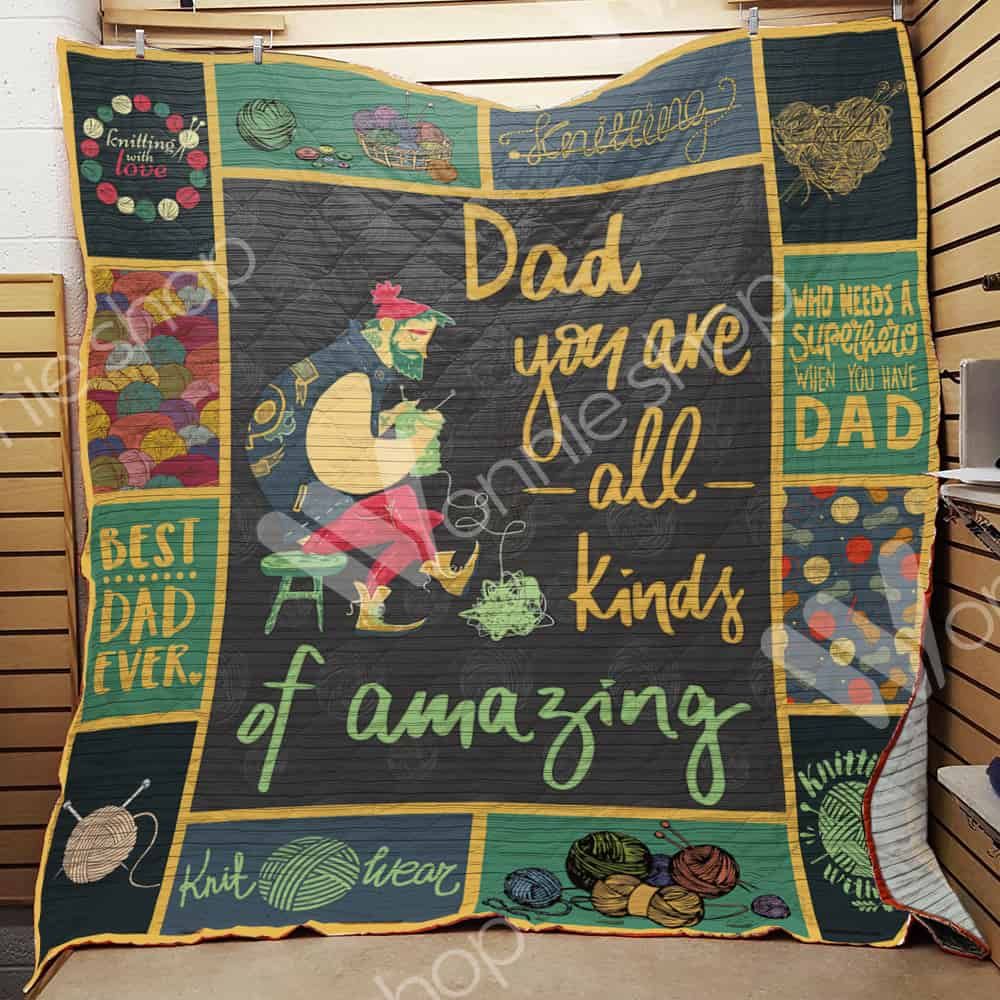 Knitting Dad Quilt Blanket DHC0302824TD