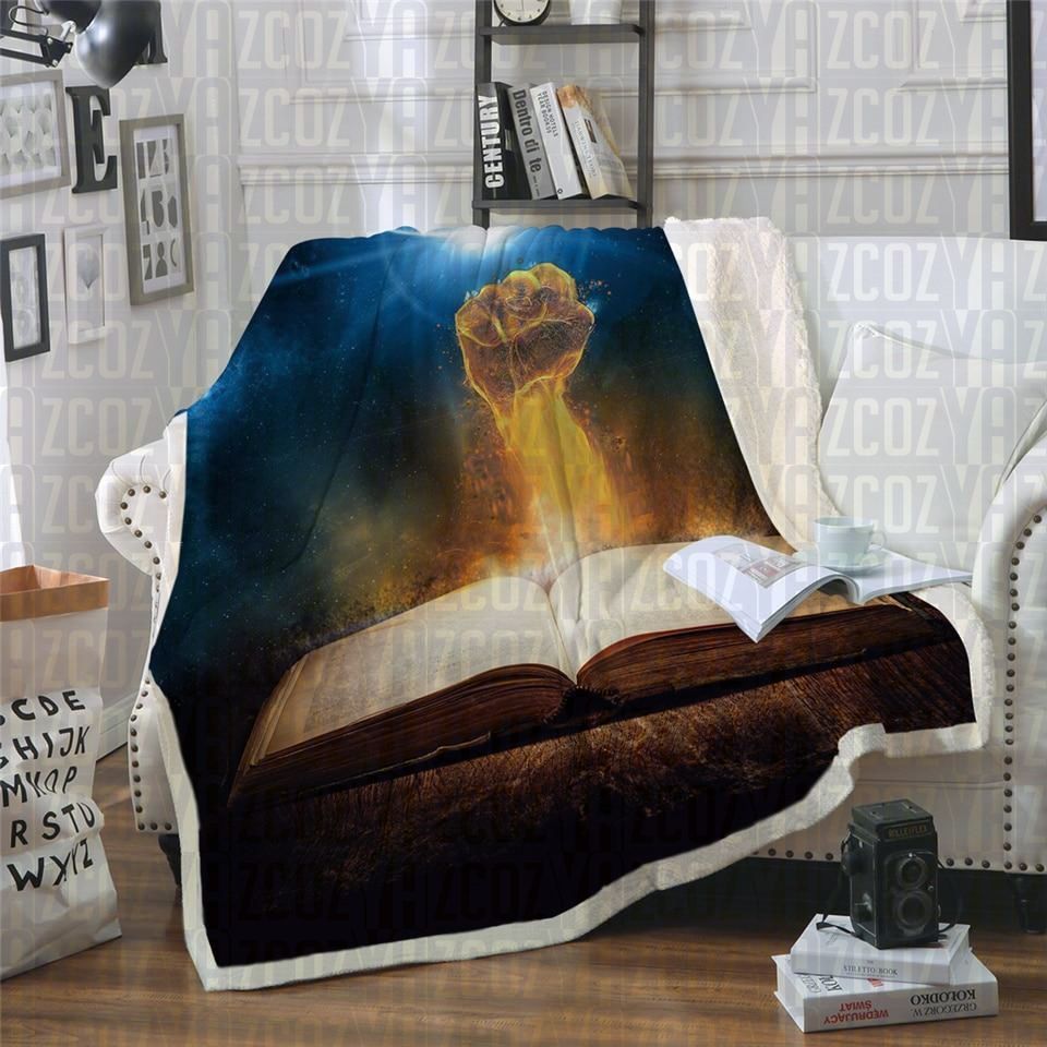 Knowledge Is Power Sherpa Fleece Blanket