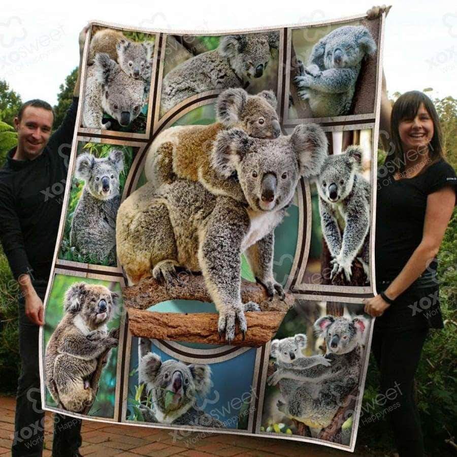 Koala Sherpa Fleece Blanket
