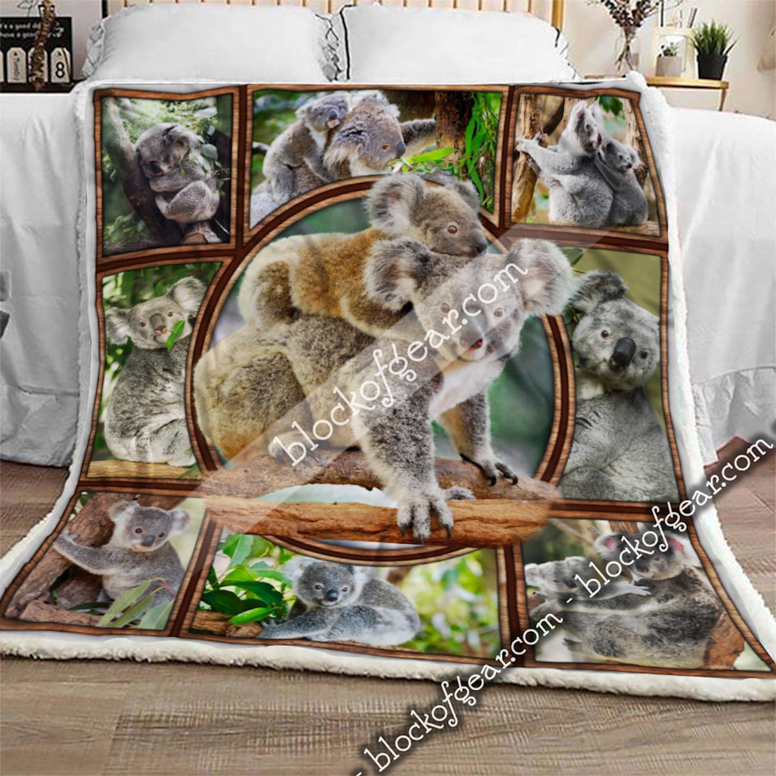 Koala Sherpa Fleece Blanket