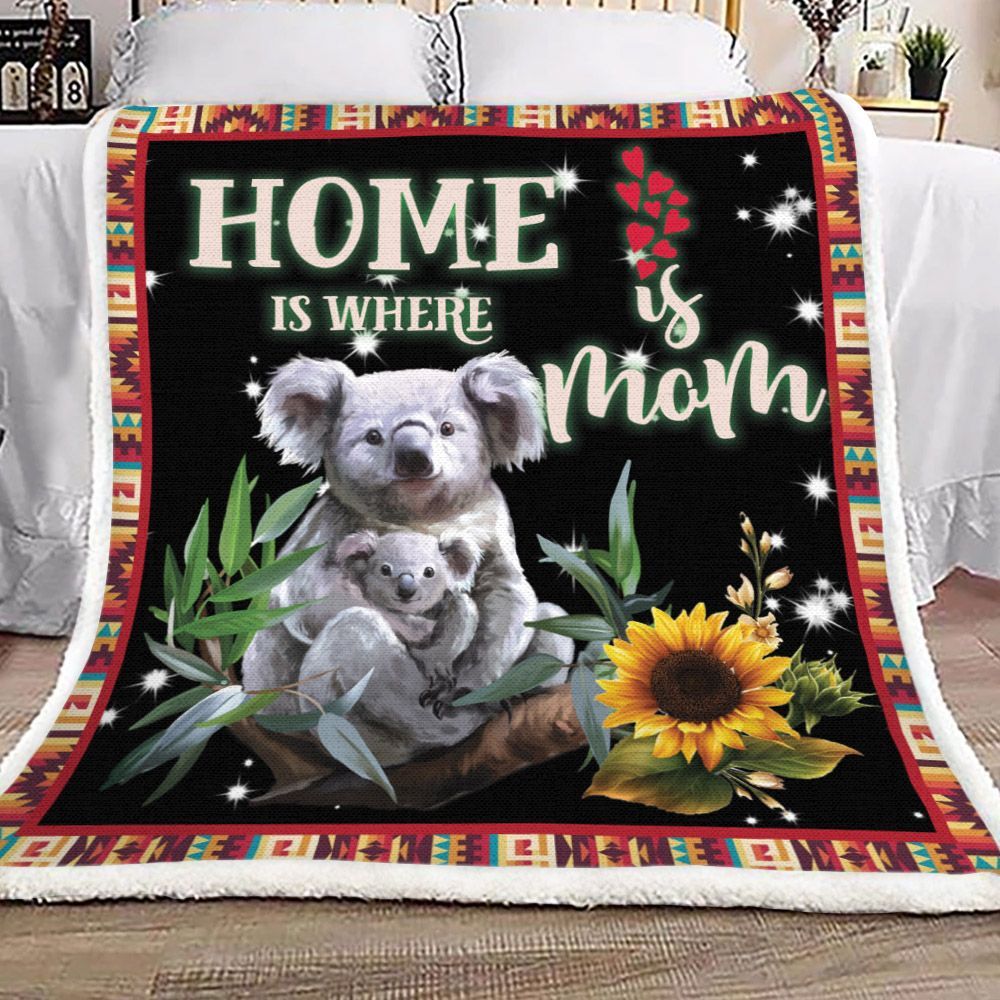 Koala Home Mom Sherpa Fleece Blanket