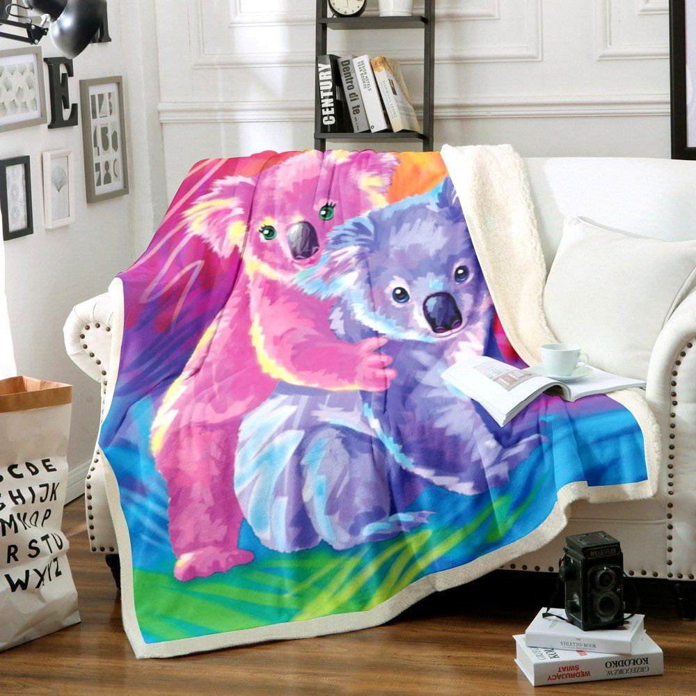 Koala Sherpa Fleece Blanket