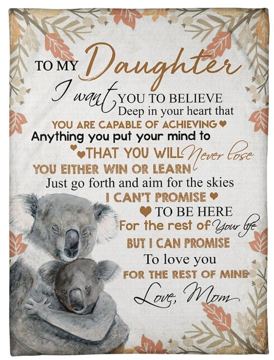 Koala My Daughter Ill Love You For The Rest Of Mine Sherpa Fleece Blanket
