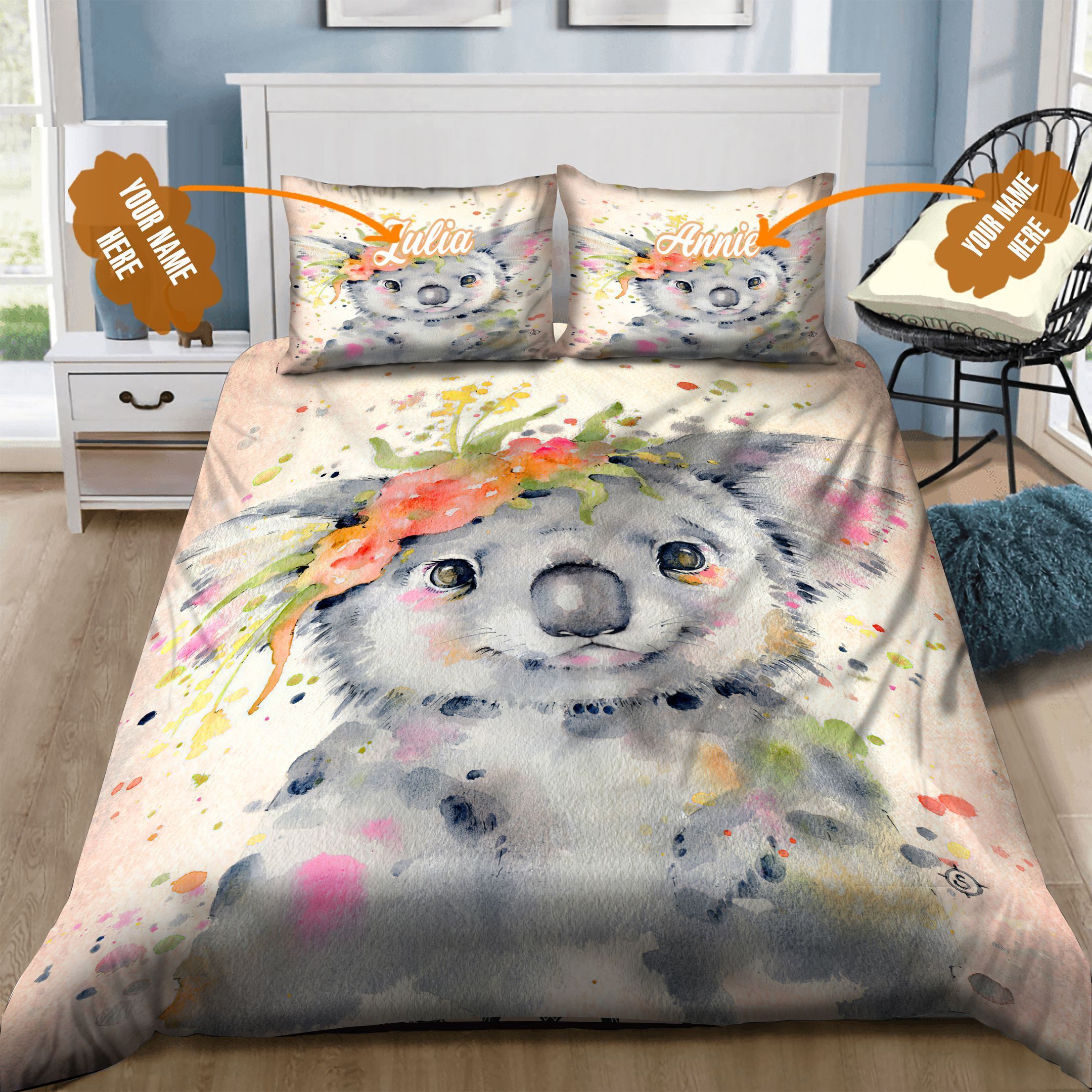 Koala Personalized Bedding Set
