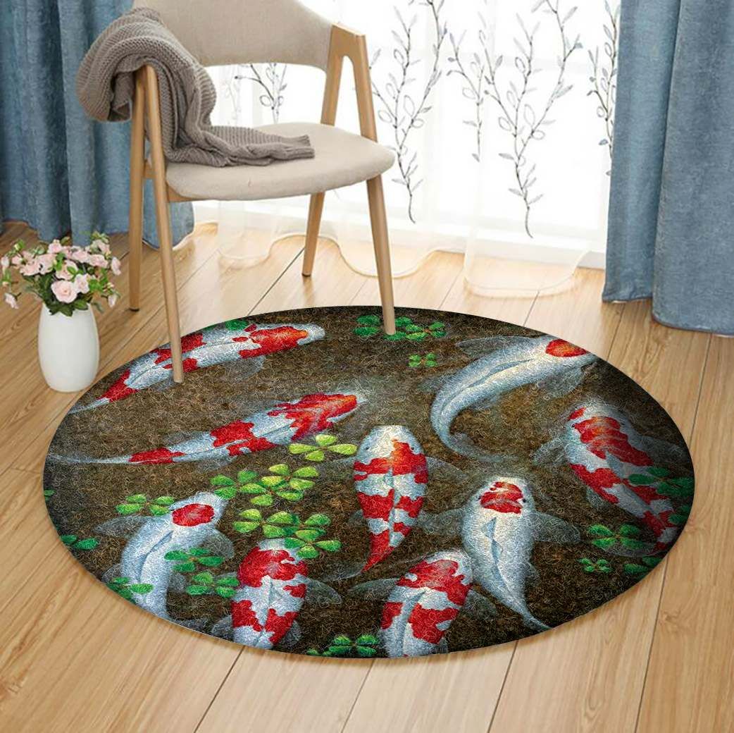 Koi Fish Round Carpet