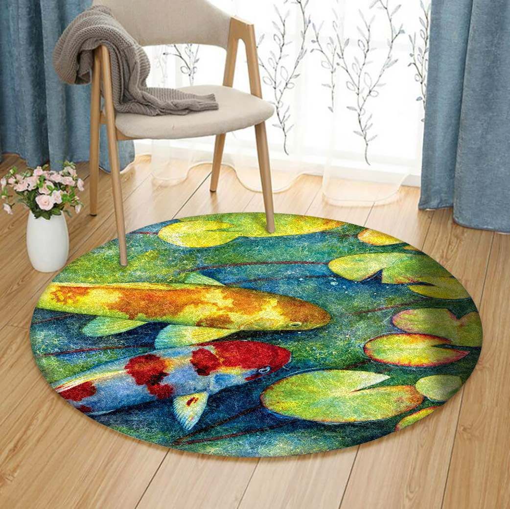 Koi Garden Round Carpet