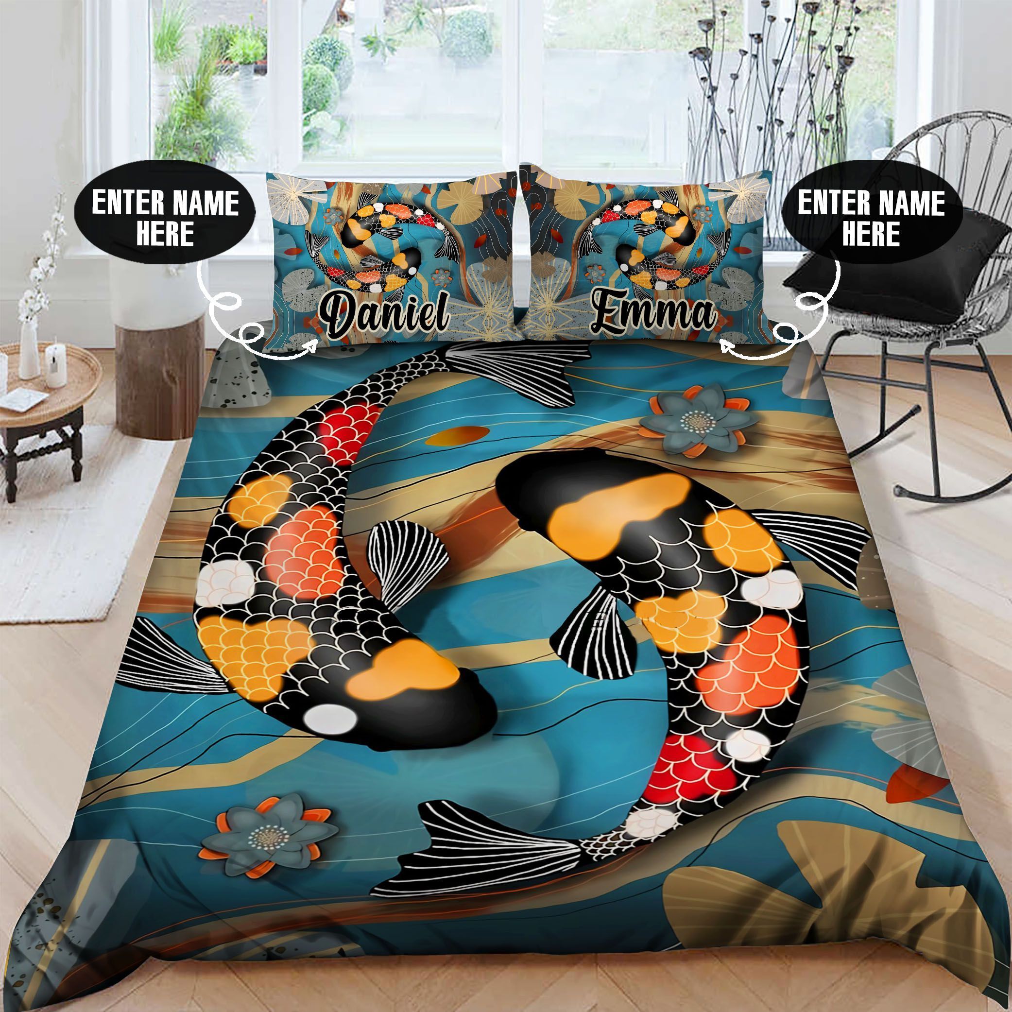 Koi Personalized Bedding Set
