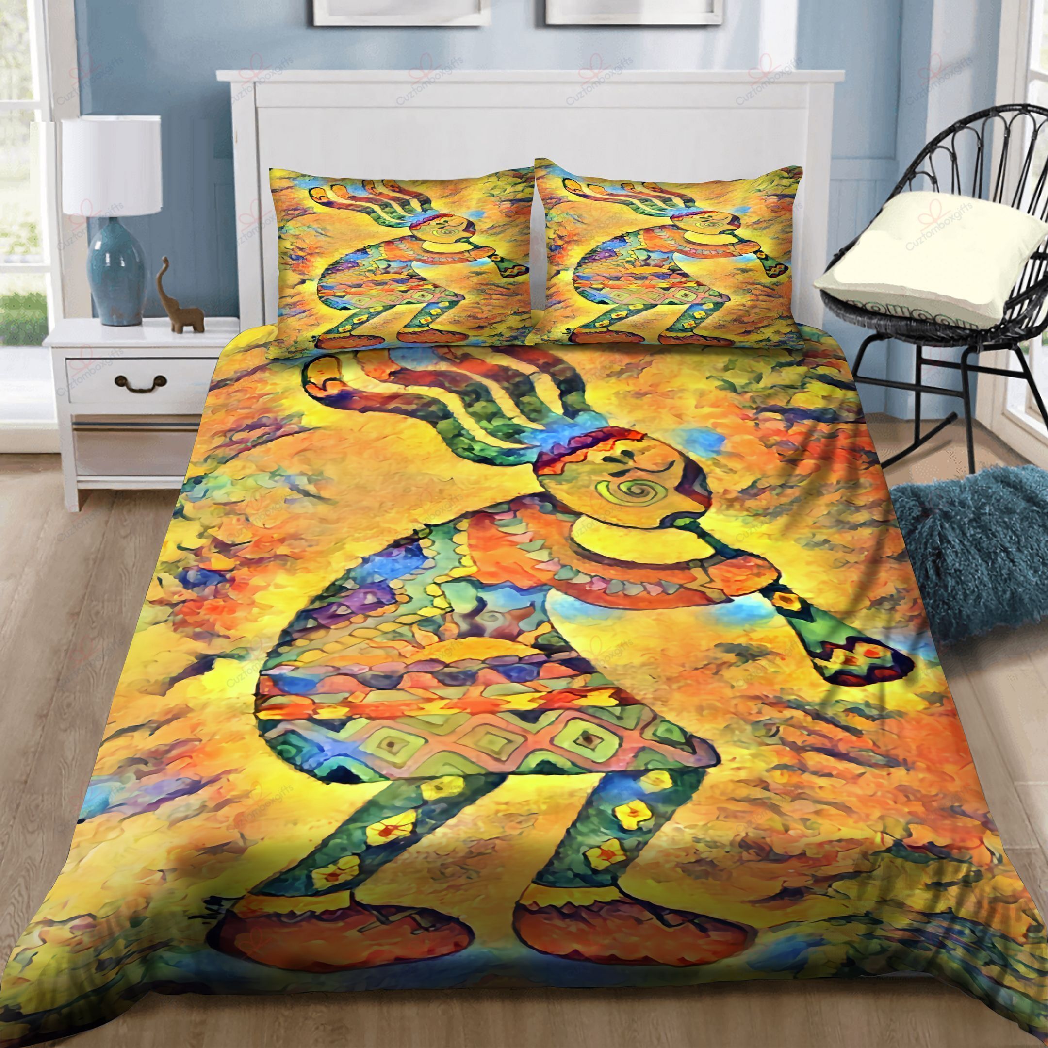 Kokopeli Art Printed Bedding Set