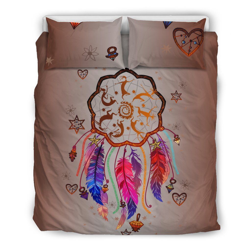 Kokopelli In Dreamcatcher Taupe Bedding Set