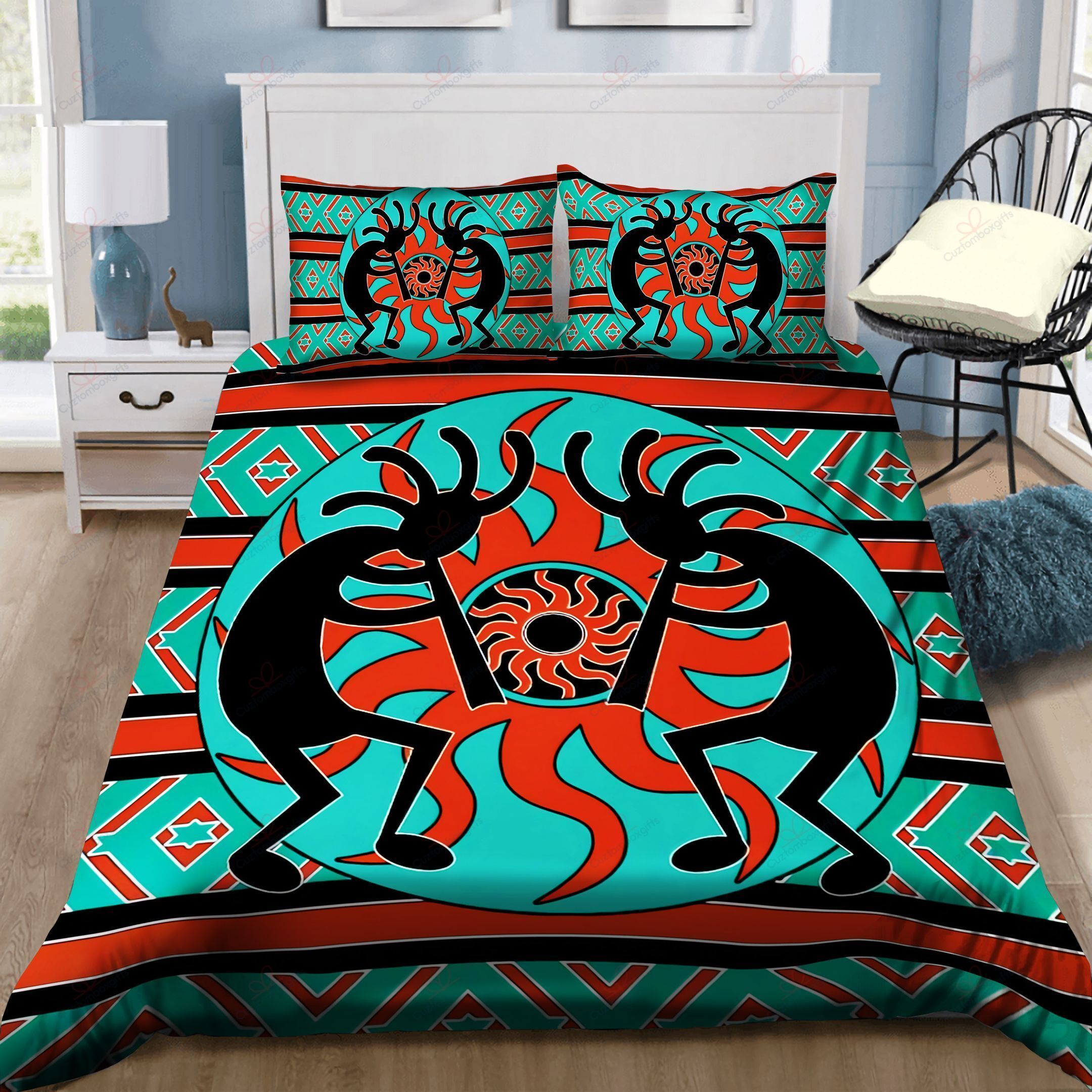 Kokopelli Myth Native American Bedding Set