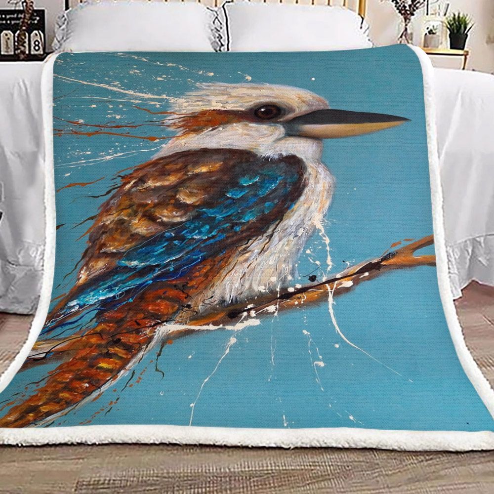 Kookaburra Bird Sherpa Fleece Blanket