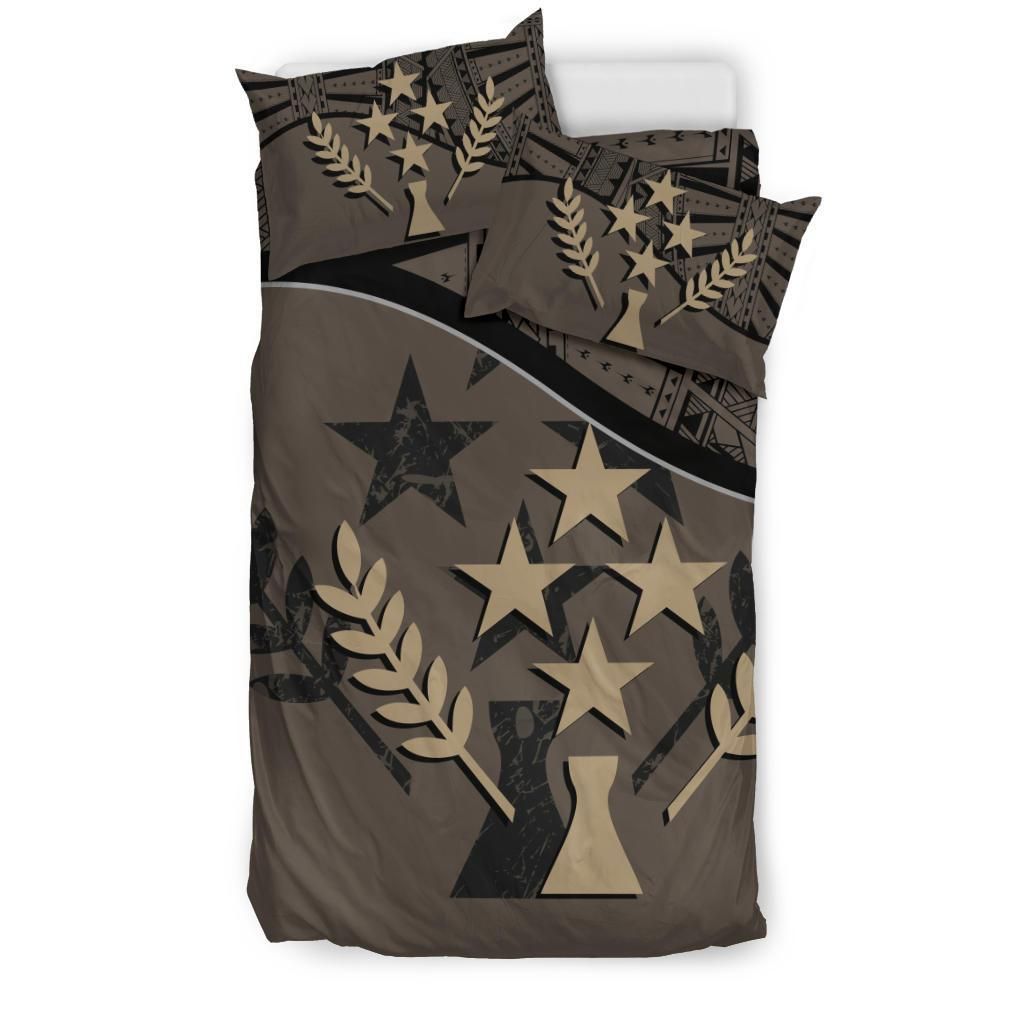 Kosrae Agriculture Star Brown Bedding Set