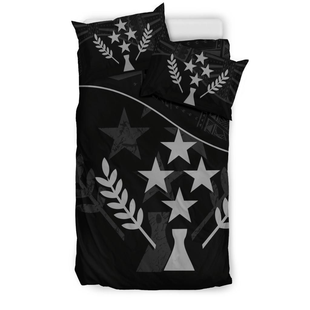 Kosrae Black And Gray Bedding Set