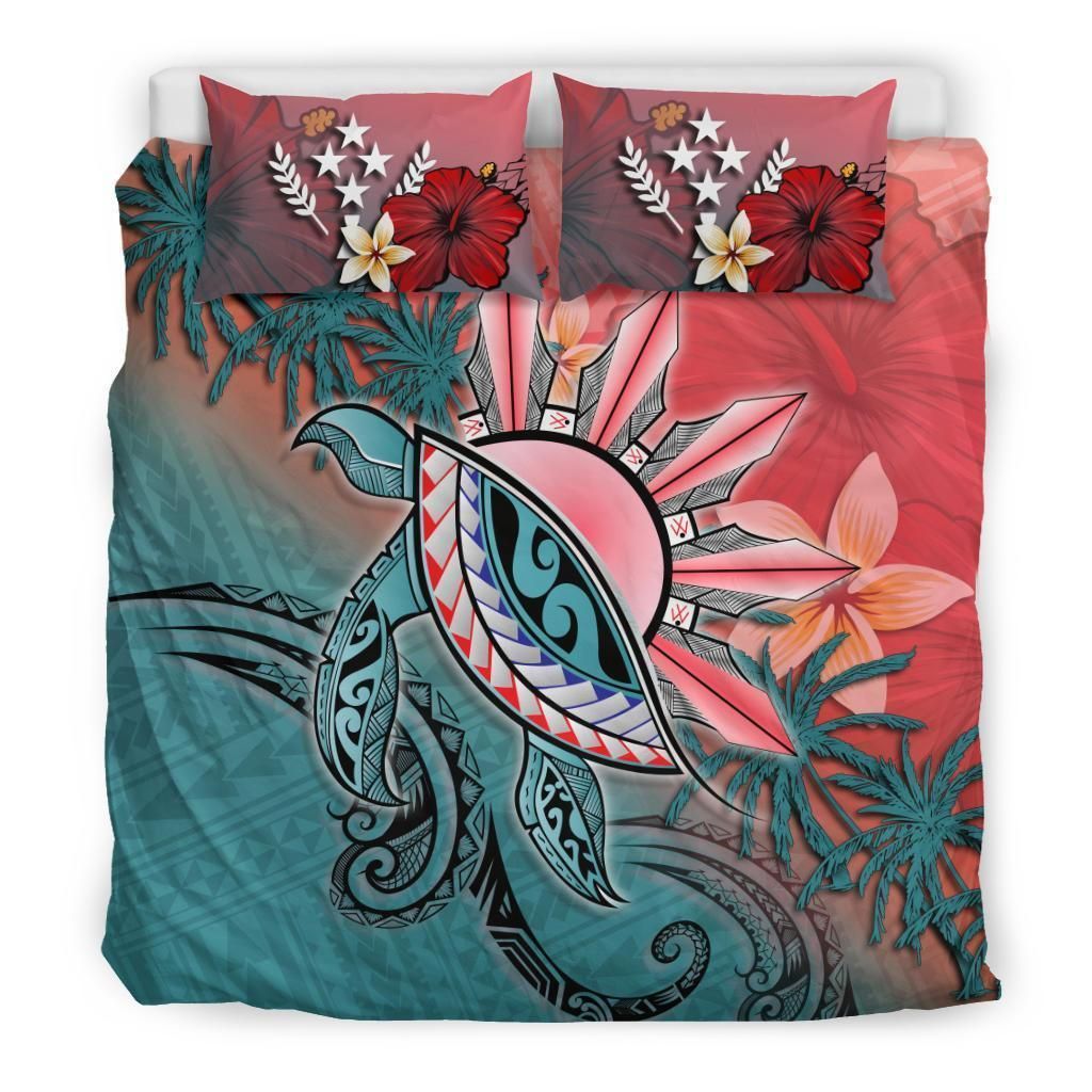 Kosrae Paisley Turtle Tropical Flower Bedding Set