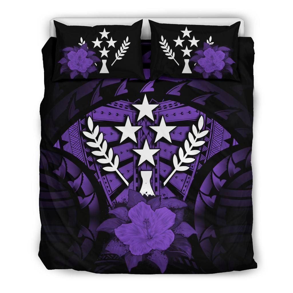 Kosrae Purple Hibiscus Bedding Set