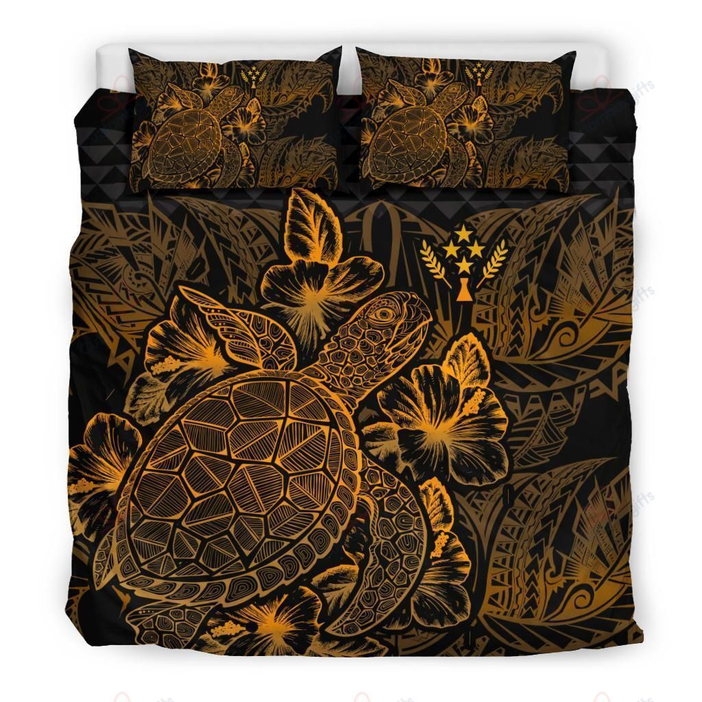 Kosraegold Color Turtle Printed Bedding Set