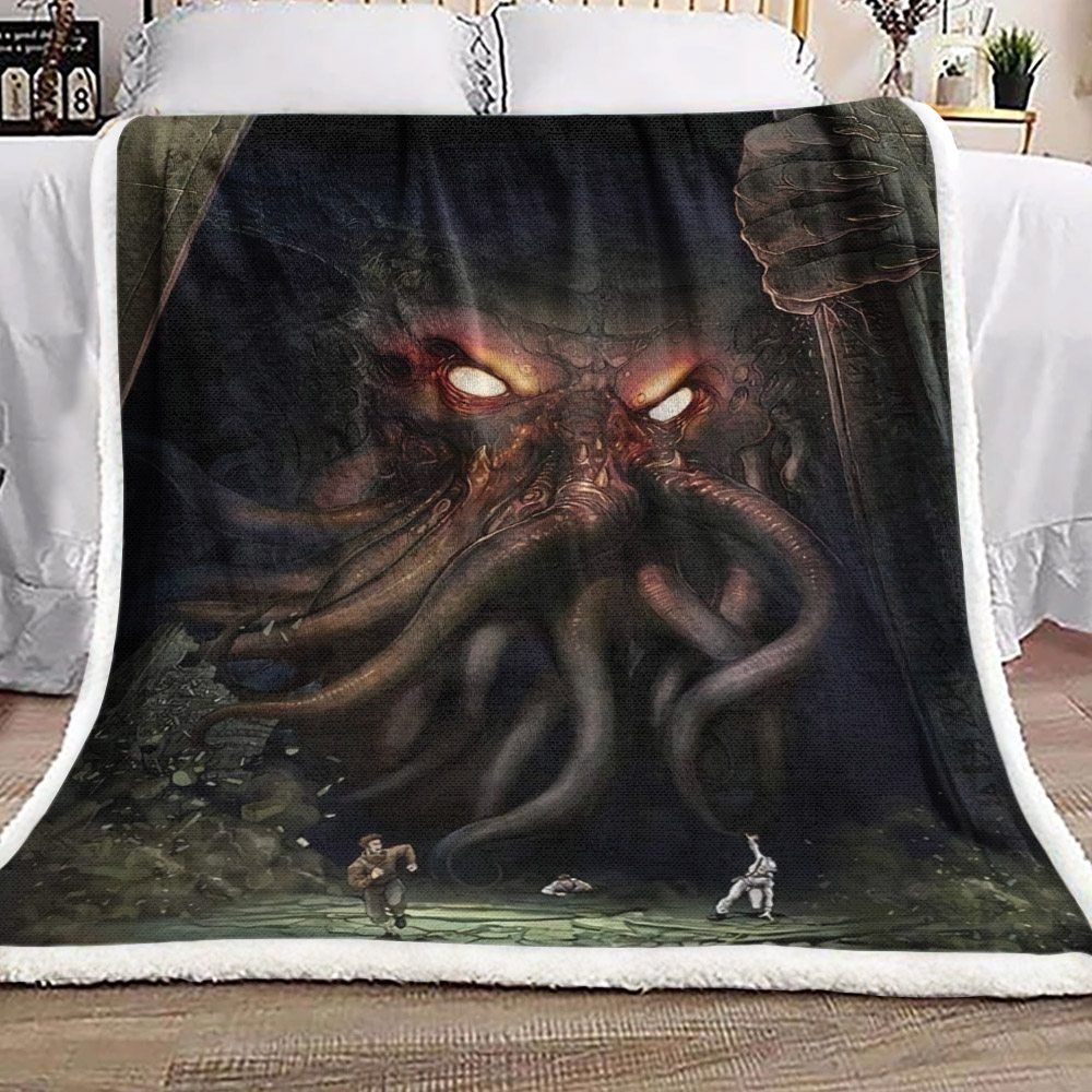 Kraken Sherpa Fleece Blanket