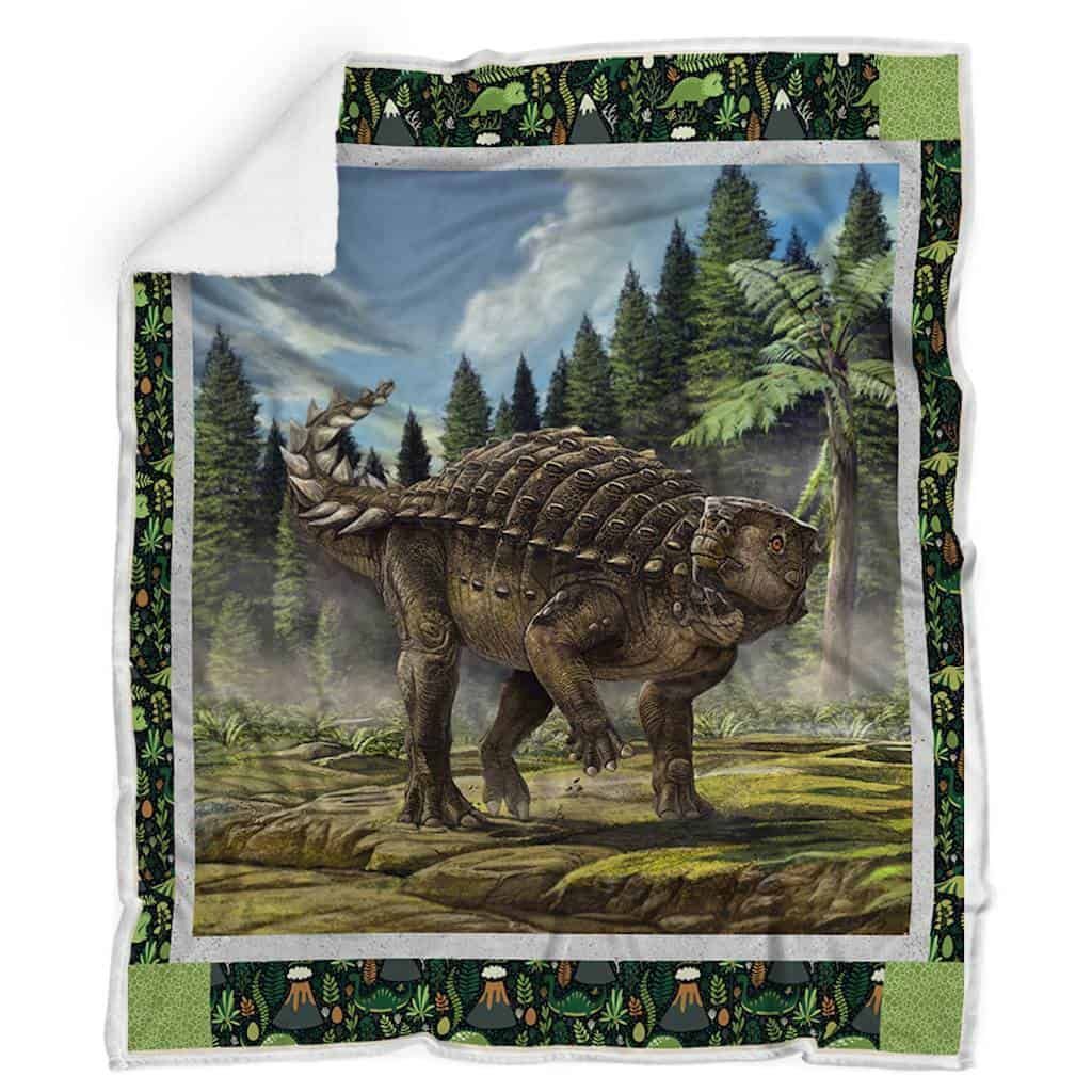 Kunbarrasaurus Dinosaur Sherpa Fleece Blanket