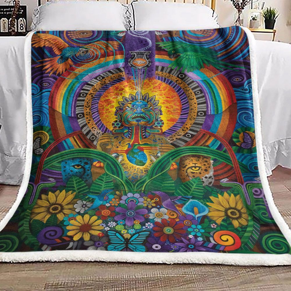 Kundalini Yoga Sunflower Sherpa Fleece Blanket