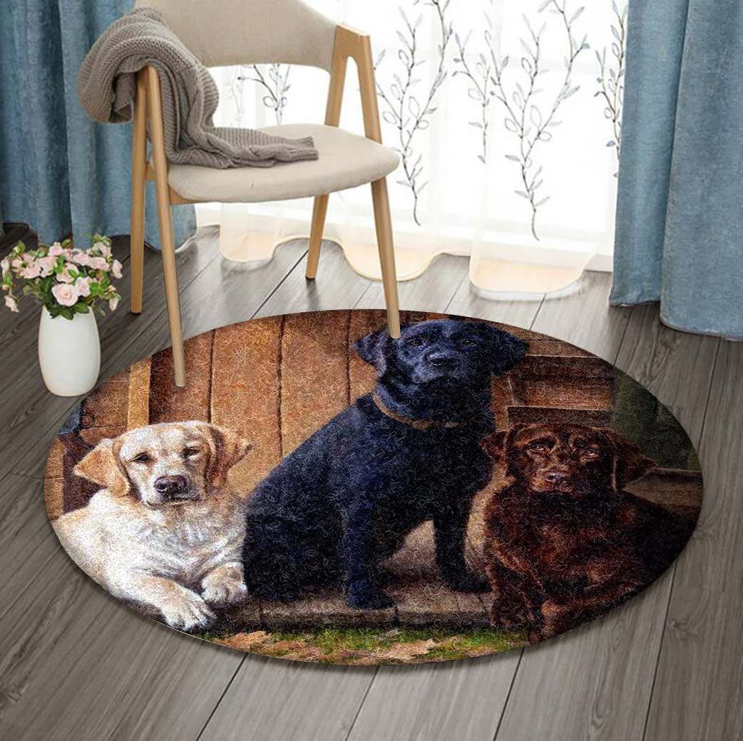 Labrado Retriever Round Carpet