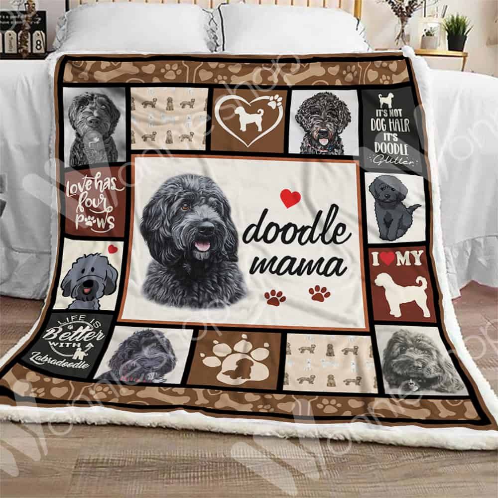 Labradoodle Dog Sherpa Quilt Blanket DHC0102541TD
